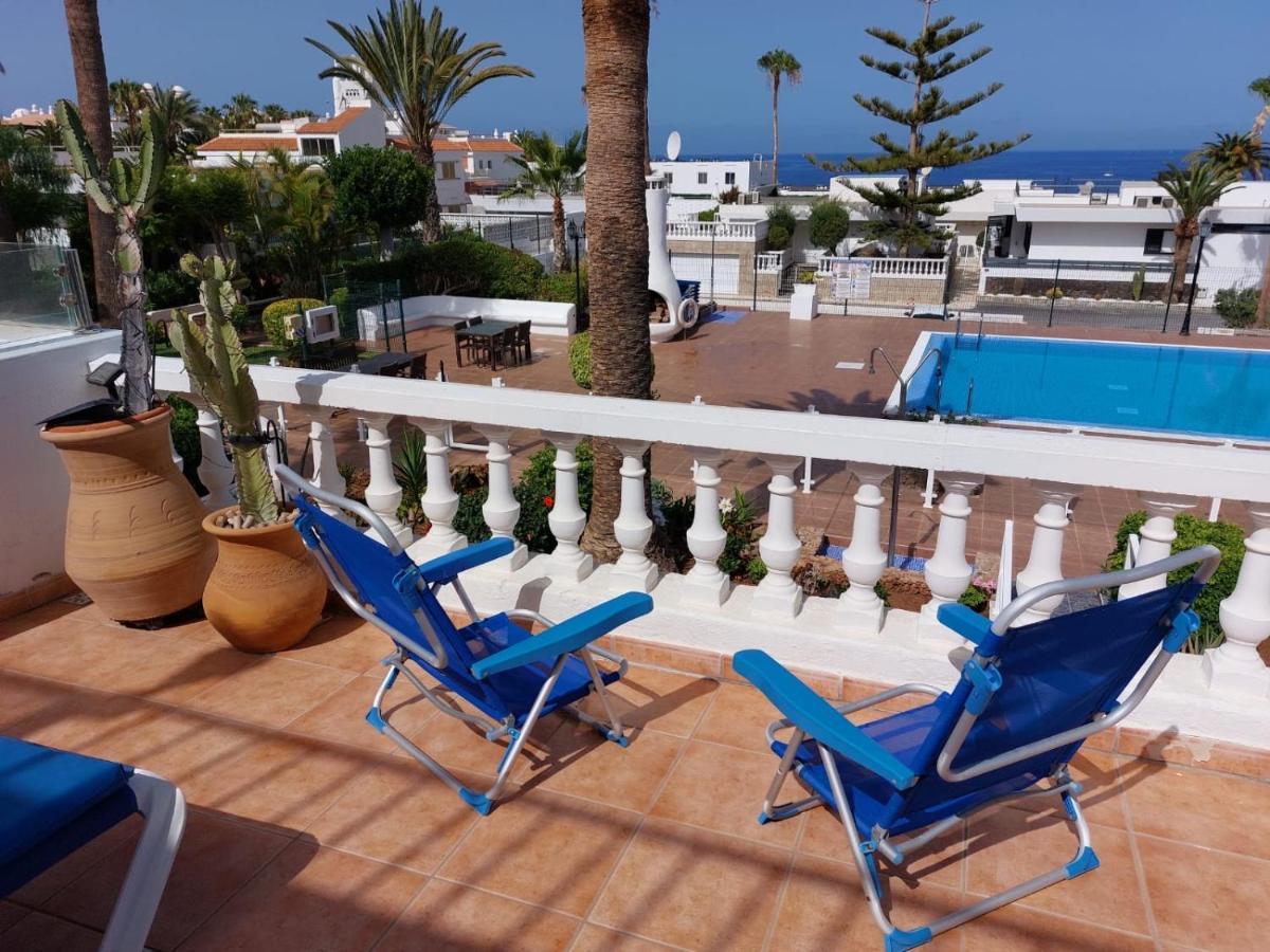 First Line Villa Floor Studio Apartment With Amazing Sea View Air Conditioned Just 50M From The Beach Costa Adeje  Exteriör bild